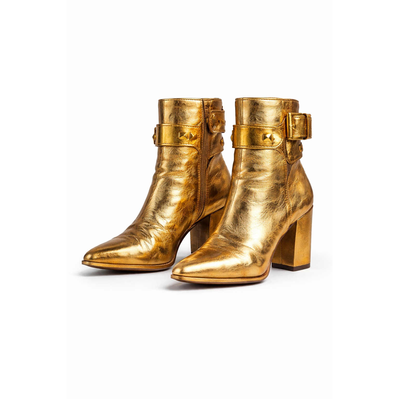 Gold Buckle Boots from the GRANDE MAXIME Spring Collection